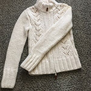 KENJI Elegant Cream Bulky Knit Sweater M, D-4